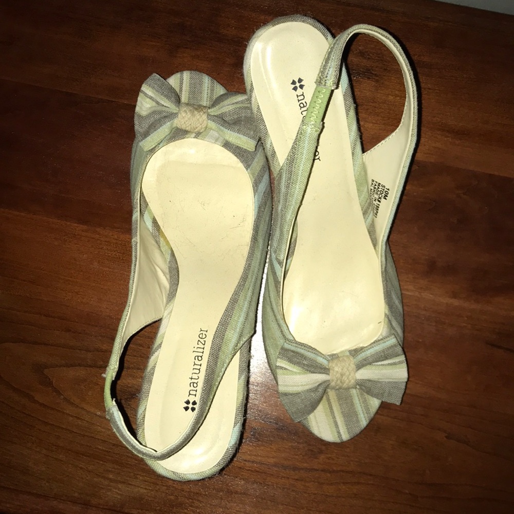 Naturalizer Cork Wedge Canvas espadrille bow heel